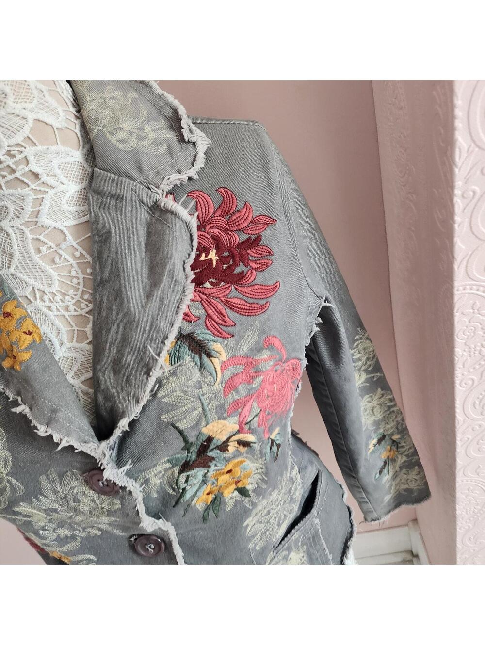 DB Sport unique embroidered olive freen jacket M - Picture 8 of 8